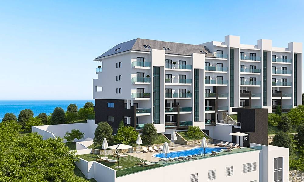 Aantrekkelijke nieuwe appartementen met uitzicht op zee en golf te koop, op loopafstand van het strand, Manilva - Costa del Sol 7076