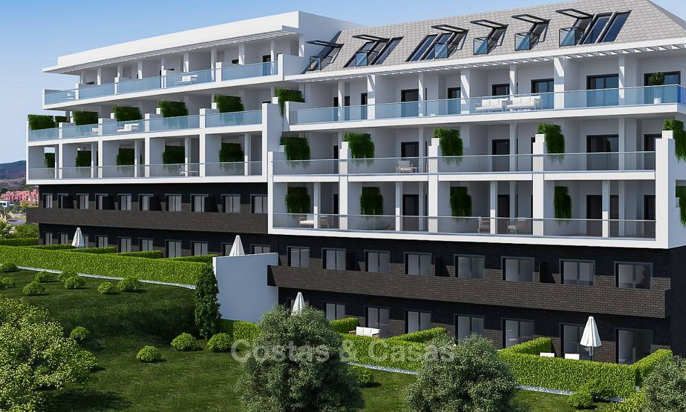 Aantrekkelijke nieuwe appartementen met uitzicht op zee en golf te koop, op loopafstand van het strand, Manilva - Costa del Sol 7078