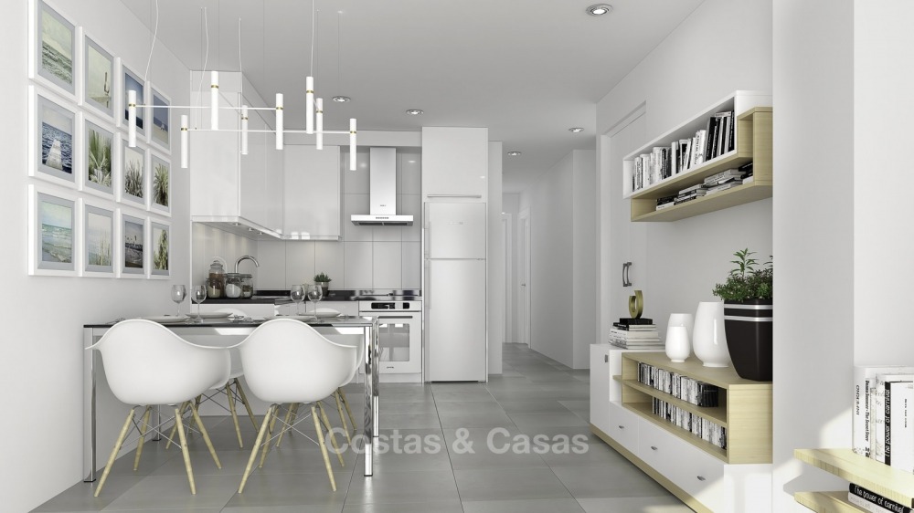Aantrekkelijke nieuwe appartementen met uitzicht op zee en golf te koop, op loopafstand van het strand, Manilva - Costa del Sol 11135