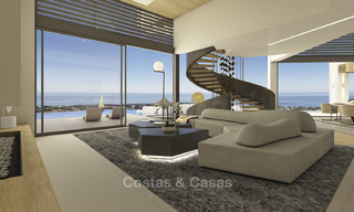 Indrukwekkende minimalistische nieuwbouw villa met panoramisch zeezicht te koop, Marbella 19338 