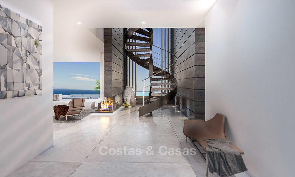 Moderne nieuwbouw luxe villa met panoramisch zeezicht te koop, nabij strand, Manilva, Costa del Sol 7300