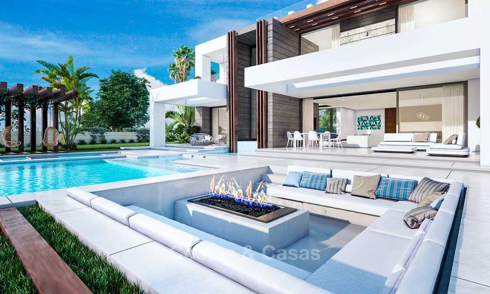 Moderne nieuwbouw luxe villa met panoramisch zeezicht te koop, nabij strand, Manilva, Costa del Sol 7304