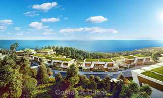 Prachtige nieuwe eigentijdse schakelvilla´s met uitzicht op zee te koop, in een prestigieus resort - Mijas Costa, Costa del Sol 7615 