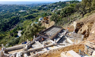 Oogstrelende nieuwe moderne villa met adembenemend uitzicht op zee en de vallei te koop - Benahavis, Marbella 7645 