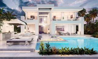 Oogstrelende nieuwe hedendaagse luxe villa te koop in Nueva Andalucia's golfvallei, Marbella 7662 