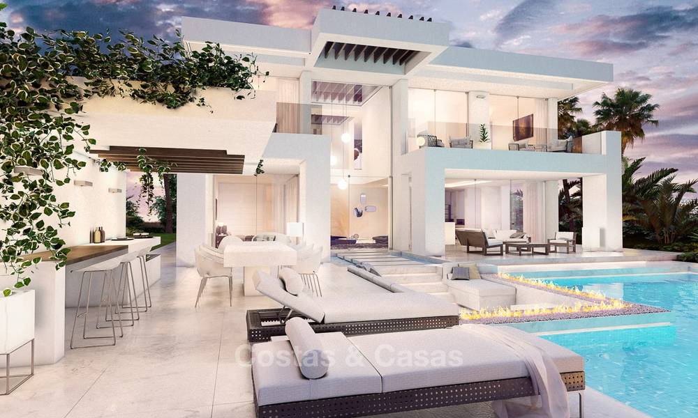 Oogstrelende nieuwe hedendaagse luxe villa te koop in Nueva Andalucia's golfvallei, Marbella 7663