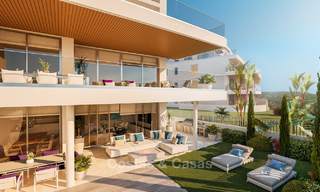 Nieuwe moderne frontline golf appartementen met uitzicht op zee te koop in een luxe resort in Mijas, Costa del Sol. Instapklaar! Laatste penthouses! 8969 