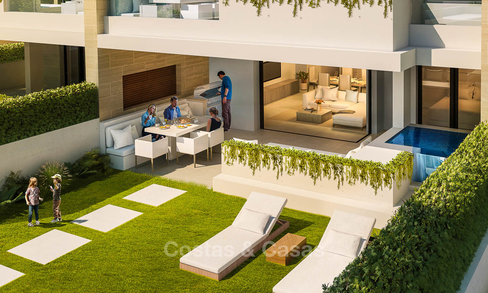 Luxueuze nieuwe eerstelijn strandappartementen te koop in een exclusief complex, New Golden Mile, Marbella - Estepona 7923