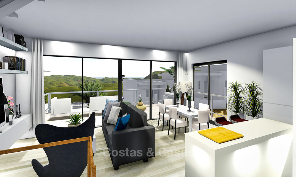 Nieuwe moderne en milieuvriendelijke villa’s te koop, eerstelijn golf, Mijas, Costa del Sol 8019
