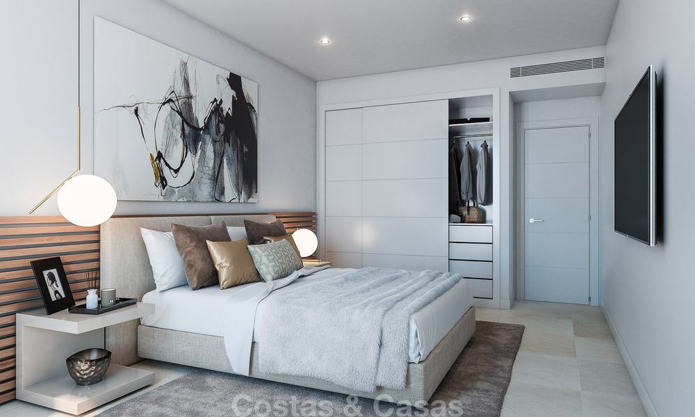 Gloednieuwe moderne appartementen te koop, met zeezicht, naast een topklasse 18-holes golfbaan, Estepona 8054