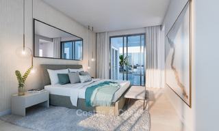 Gloednieuwe moderne appartementen te koop, met zeezicht, naast een topklasse 18-holes golfbaan, Estepona 8056 