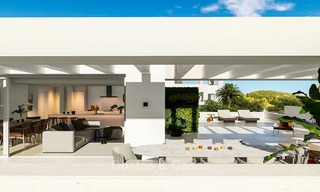 Prachtige moderne front-line golf appartementen te koop in een nieuw, exclusief complex, Casares, Costa del Sol 8042 