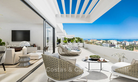 Elegante en ruime nieuwe appartementen te koop, op loopafstand van strand en voorzieningen, met zeezicht, Estepona 8062