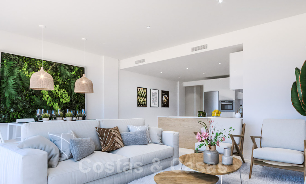 Elegante en ruime nieuwe appartementen te koop, op loopafstand van strand en voorzieningen, met zeezicht, Estepona 31369