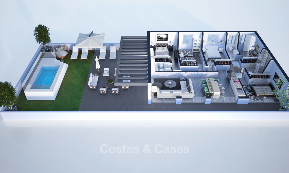 Nieuwe, aantrekkelijk geprijsde, moderne appartementen te koop, op loopafstand van het strand en voorzieningen, Estepona 8174