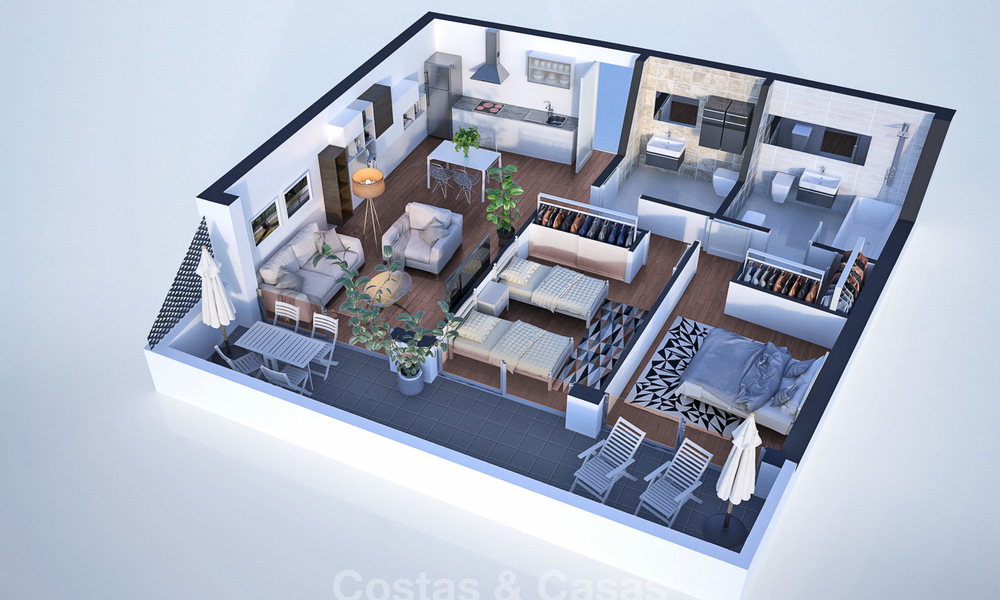 Nieuwe, aantrekkelijk geprijsde, moderne appartementen te koop, op loopafstand van het strand en voorzieningen, Estepona 8177