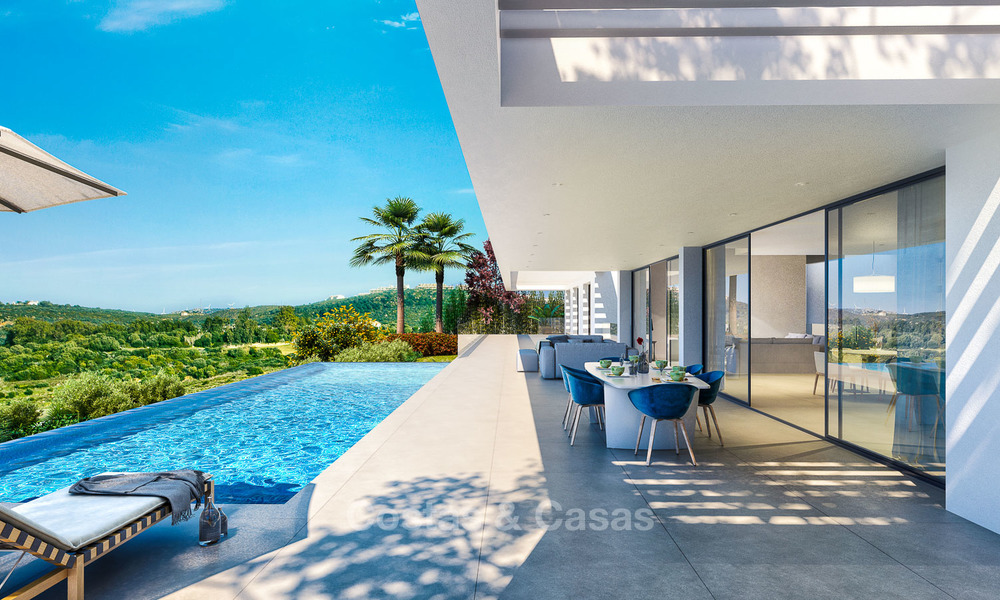 Oogstrelende luxe designer villa met prachtig uitzicht op zee te koop, in een golf resort, klaar om in te trekken - Benahavis, Marbella 8465