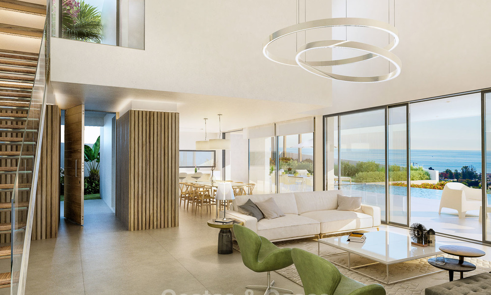Oogstrelende luxe designer villa met prachtig uitzicht op zee te koop, in een golf resort, klaar om in te trekken - Benahavis, Marbella 8468