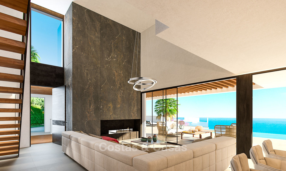 Indrukwekkende moderne designer villa met prachtig zeezicht te koop, in een golfcomplex - Benahavis, Marbella 8481
