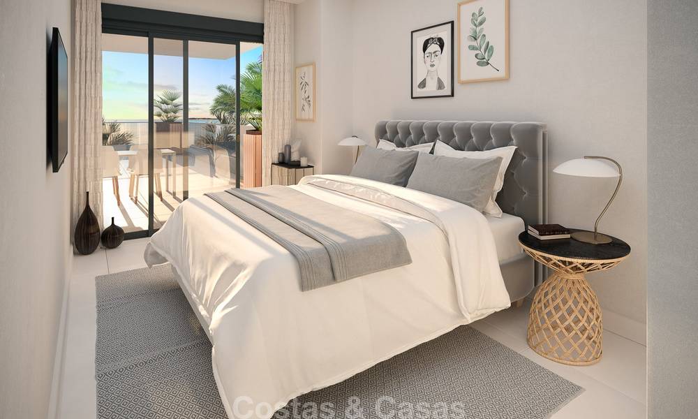 Gloednieuwe moderne luxe appartementen met zeezicht te koop, Estepona stad. Instapklaar. 9196