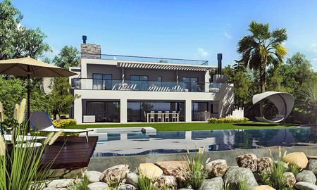 Avant garde en eco-vriendelijke luxe villa met zeezicht te koop - Benalmadena, Costa del Sol 9238