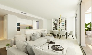 Stijlvolle nieuwe eigentijdse appartementen met zeezicht te koop, op loopafstand van het strand, Estepona, Costa del Sol 9455 