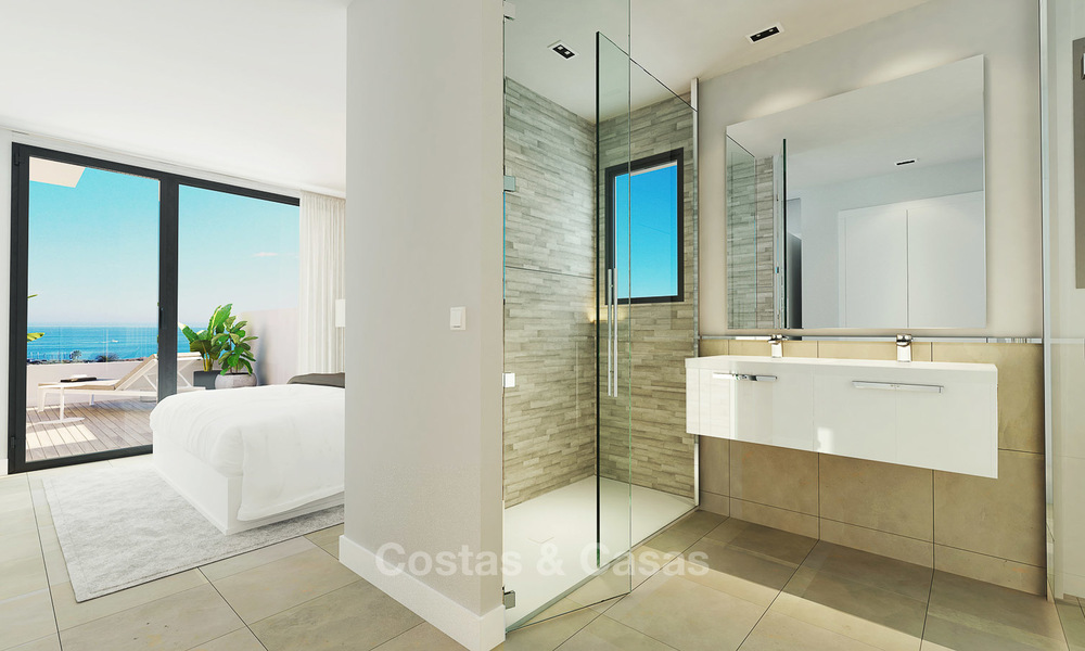 Stijlvolle nieuwe eigentijdse appartementen met zeezicht te koop, op loopafstand van het strand, Estepona, Costa del Sol 9462