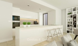 Stijlvolle nieuwe eigentijdse appartementen met zeezicht te koop, op loopafstand van het strand, Estepona, Costa del Sol 9463 