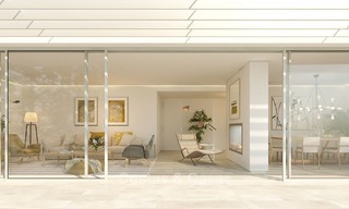 Nieuwe, moderne half vrijstaande villa's met prachtig zeezicht te koop, eerste lijn golf, Sotogrande, Costa del Sol 9944 