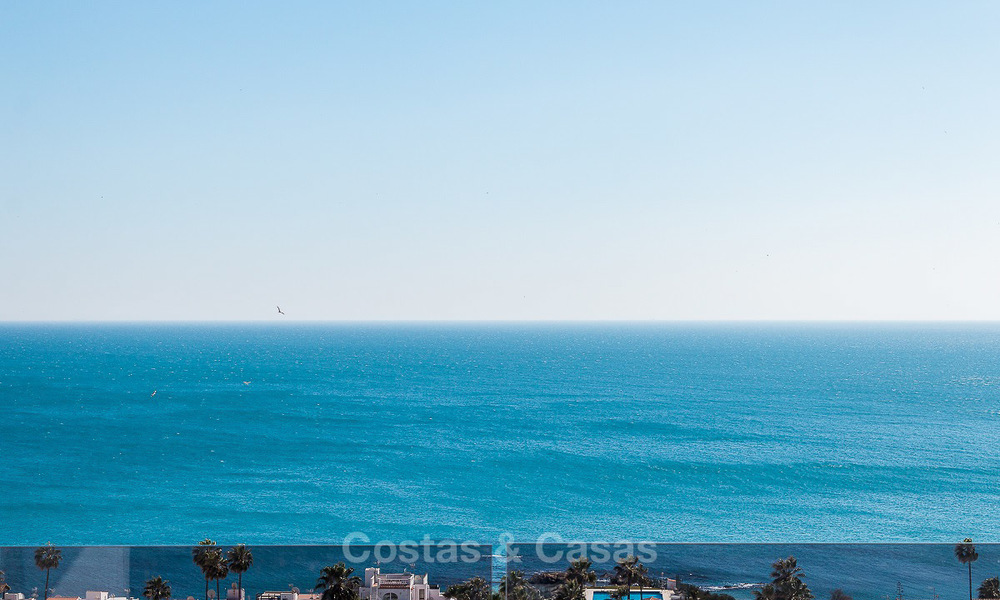 Ruime, moderne luxe appartementen in een nieuw wellness resort te koop, onbelemmerd zeezicht, Manilva, Costa del Sol 10119