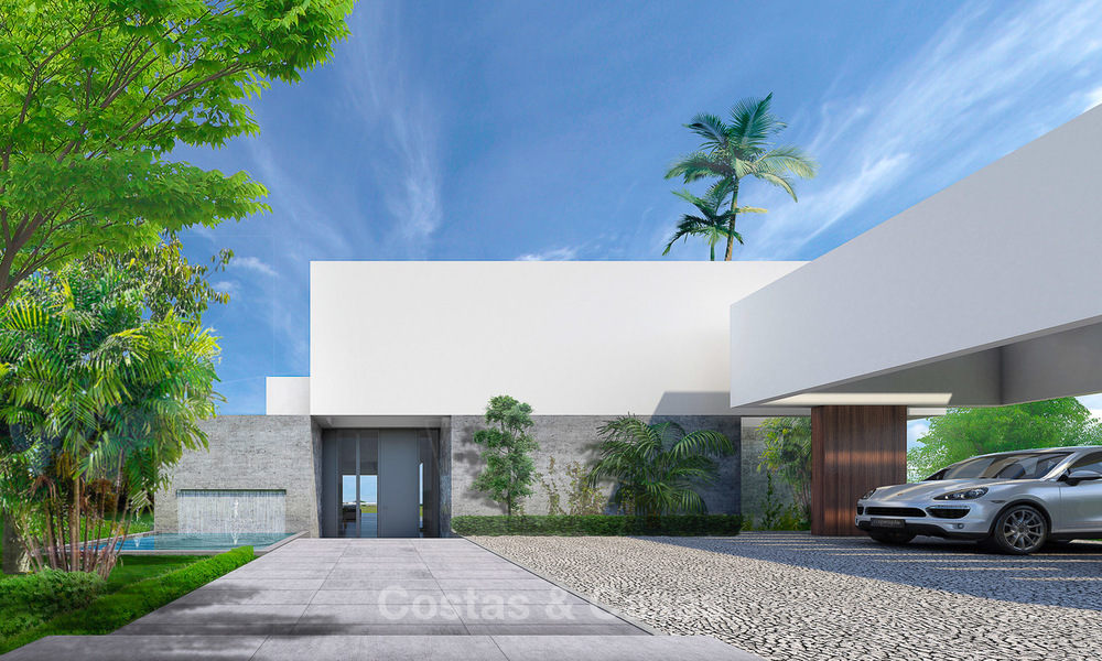 Gloednieuwe hedendaagse luxe villa met panoramisch zeezicht te koop, in een exclusief golfresort, Benahavis - Marbella 10099