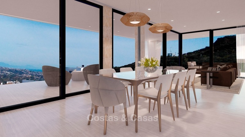 Elegante moderne nieuwbouw villa met adembenemend zeezicht te koop, Mijas, Costa del Sol 10615 