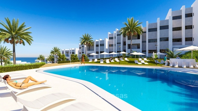 Moderne luxe appartementen met prachtig zeezicht te koop, op loopafstand van het strand - La Duquesa, Manilva, Costa del Sol 10822 