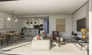 Gloednieuwe moderne luxe appartementen met prachtig zeezicht koop, eerstelijns golf positie, Marbella. Opgeleverd. 11613 