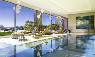 Gloednieuwe moderne luxe appartementen met prachtig zeezicht koop, eerstelijns golf positie, Marbella. Opgeleverd. 11607 
