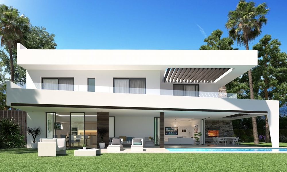 Nieuwe innovatieve luxe villa in moderne stijl te koop, strandzijde Elviria, Marbella 11693