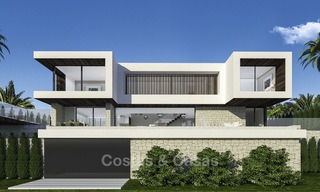Oogstrelende hedendaagse moderne luxe villa met panoramisch zeezicht te koop, Mijas, Costa del Sol 12393 