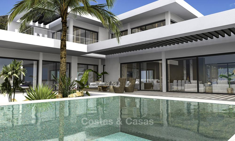 Gloednieuwe moderne luxe villa met panoramisch zeezicht te koop in Benahavis - Marbella 12531