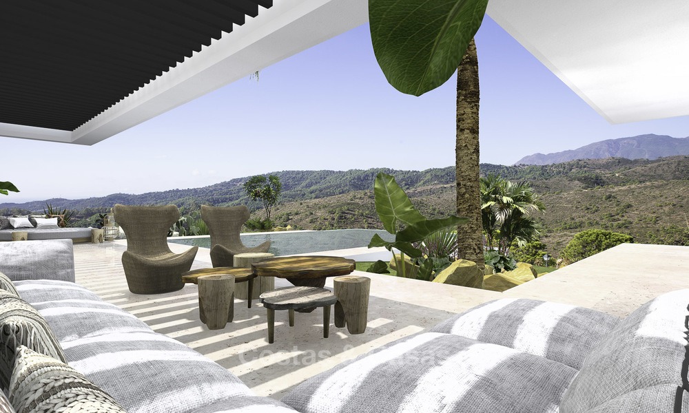 Gloednieuwe moderne luxe villa met panoramisch zeezicht te koop in Benahavis - Marbella 12543