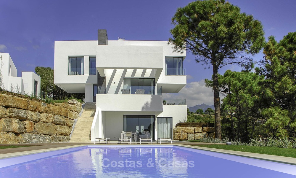 Prachtige nieuwe eigentijdse luxe villa's met panoramisch zeezicht te koop, Benahavis, Marbella 13443