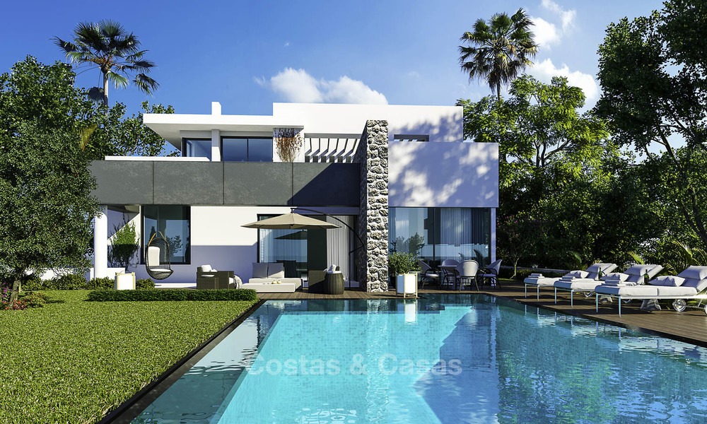 Nieuwe moderne vrijstaande luxe villa's te koop op de New Golden Mile, tussen Marbella en Estepona 13518