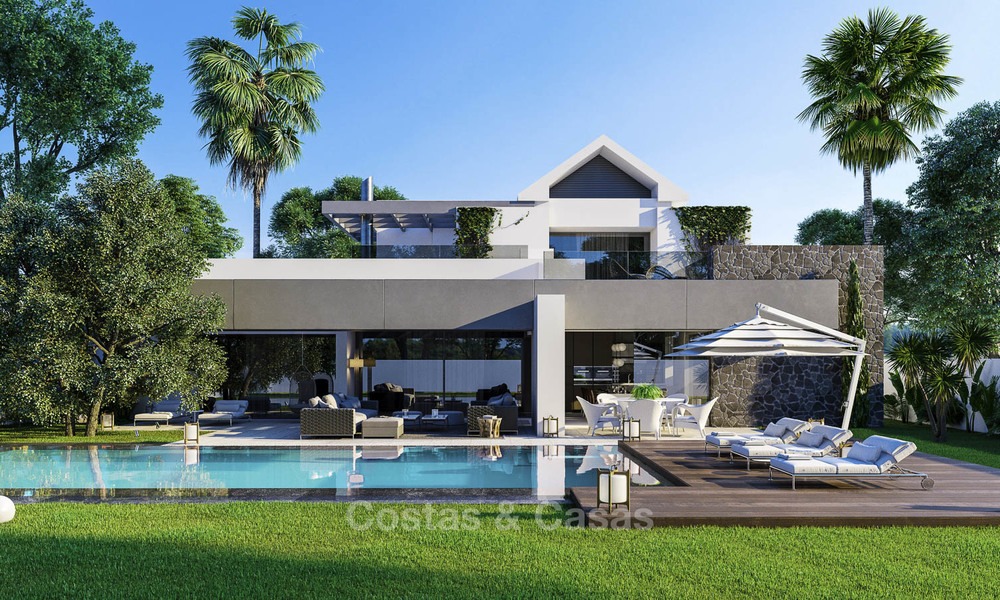Nieuwe moderne vrijstaande luxe villa's te koop op de New Golden Mile, tussen Marbella en Estepona 13537