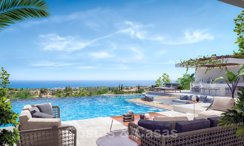 Gloednieuwe moderne eigentijdse luxe villa's te koop, direct aan de golfbaan op de New Golden Mile, tussen Marbella en Estepona 33612