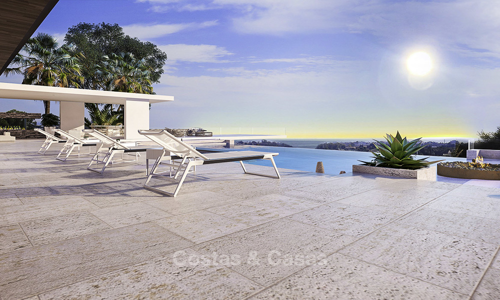 Nieuwe modern-hedendaagse luxe villa met panoramisch zeezicht te koop, in een exclusief golf resort in Marbella - Benahavis 14868