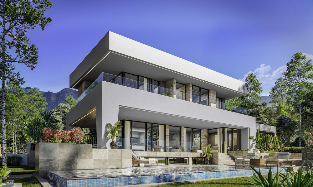 Oogstrelende nieuwe modern-hedendaagse luxe villa met zeezicht te koop in een stijlvol golfcomplex in Mijas, Costa del Sol 16348