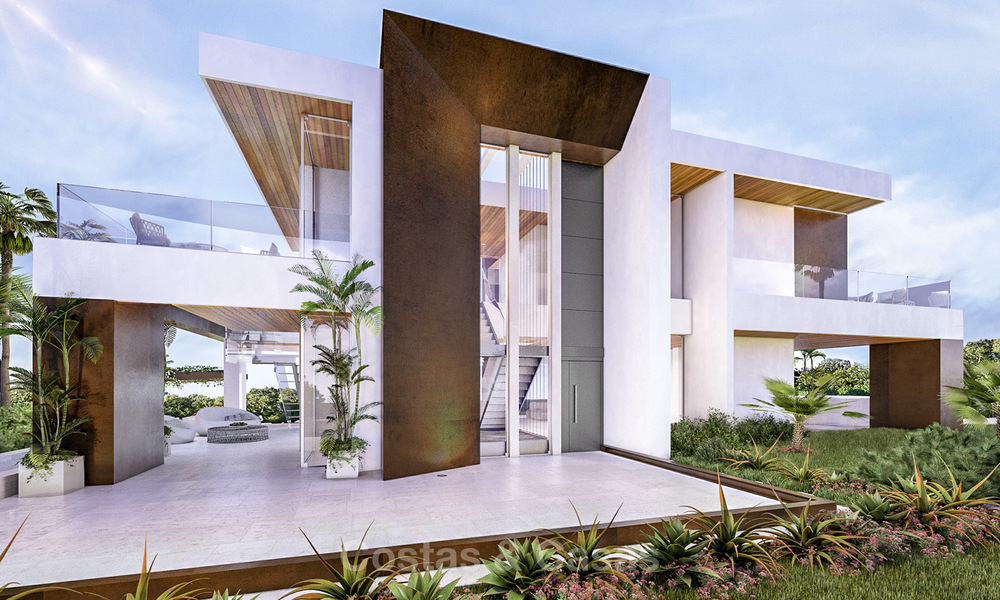 Nieuwe, moderne luxe villa in hedendaagse stijl te koop, in een golf urbanisatie tussen Marbella en Estepona 15279