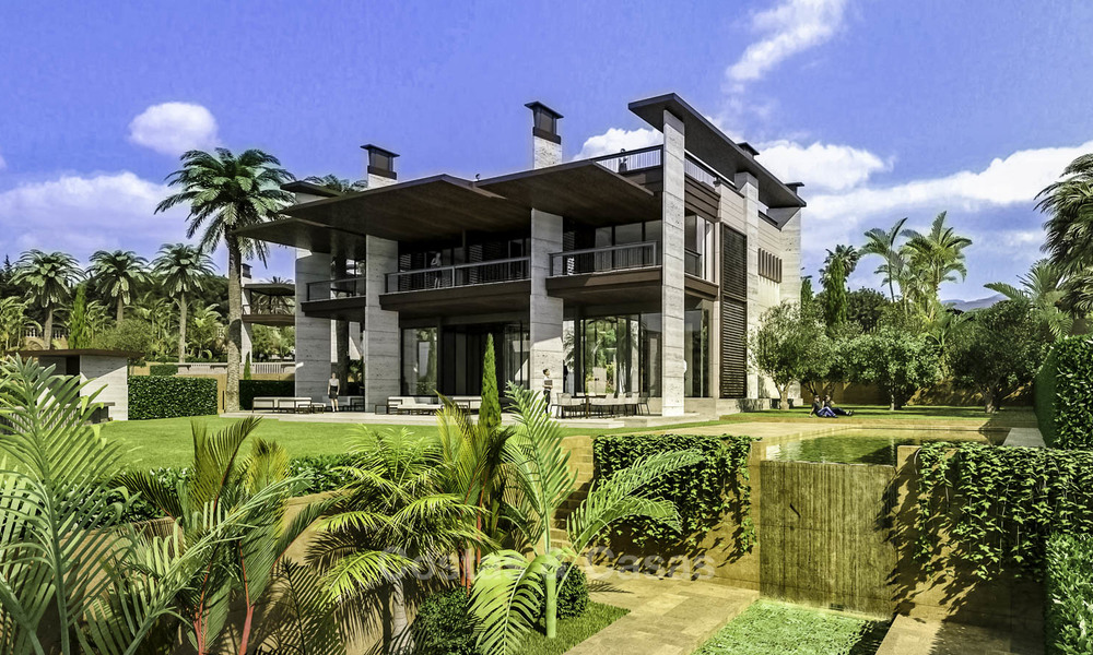 Nieuwe supergrote moderne luxe villa's te koop, op loopafstand van Puerto Banus op de Golden Mile in Marbella 15313