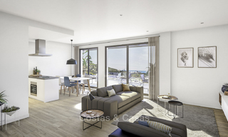Nieuwe moderne appartementen met zeezicht te koop, op loopafstand van het strand en voorzieningen, Estepona 15373 
