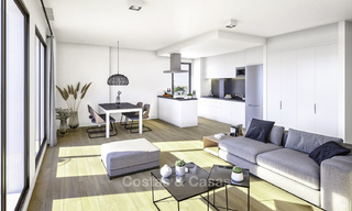 Nieuwe moderne appartementen met zeezicht te koop, op loopafstand van het strand en voorzieningen, Estepona 15374 