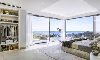 Aantrekkelijke nieuwe moderne luxe villa's met spectaculair zeezicht te koop, in een golfresort in Estepona 16693 